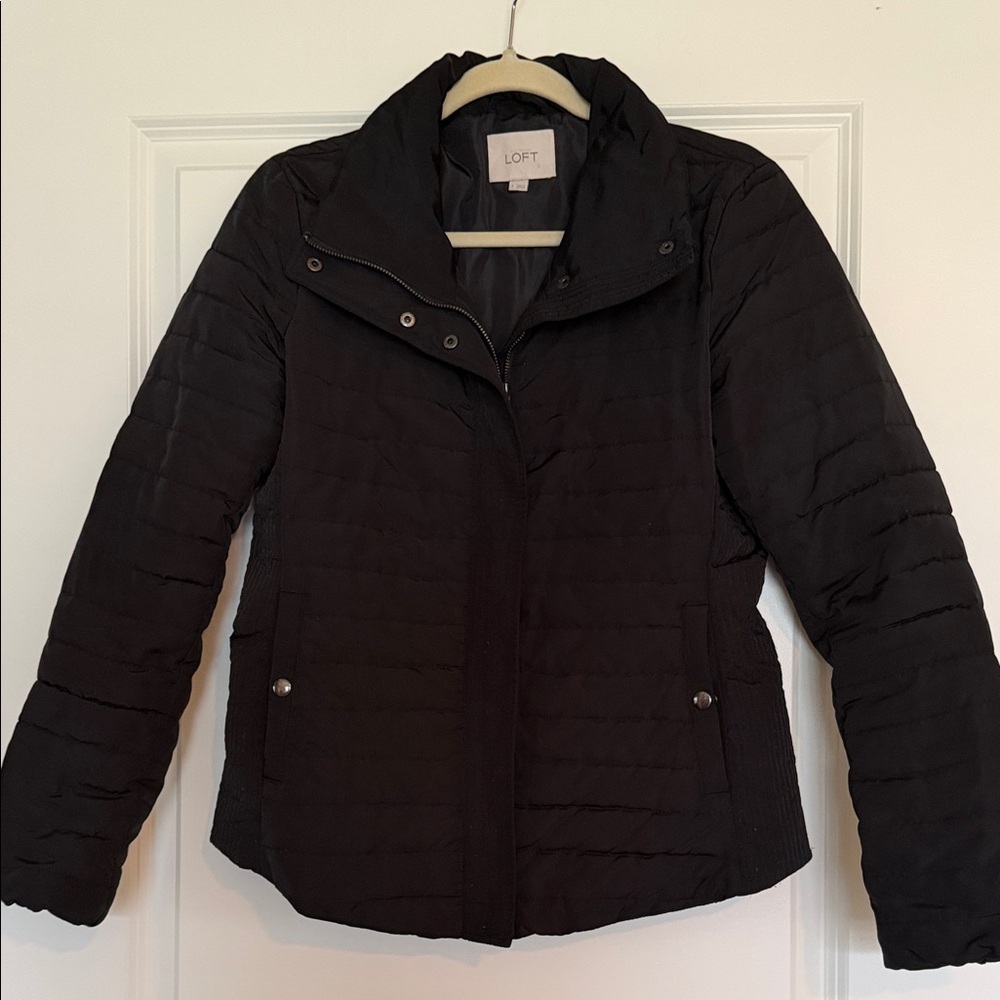 LOFT Women's Black Quilted Jacket